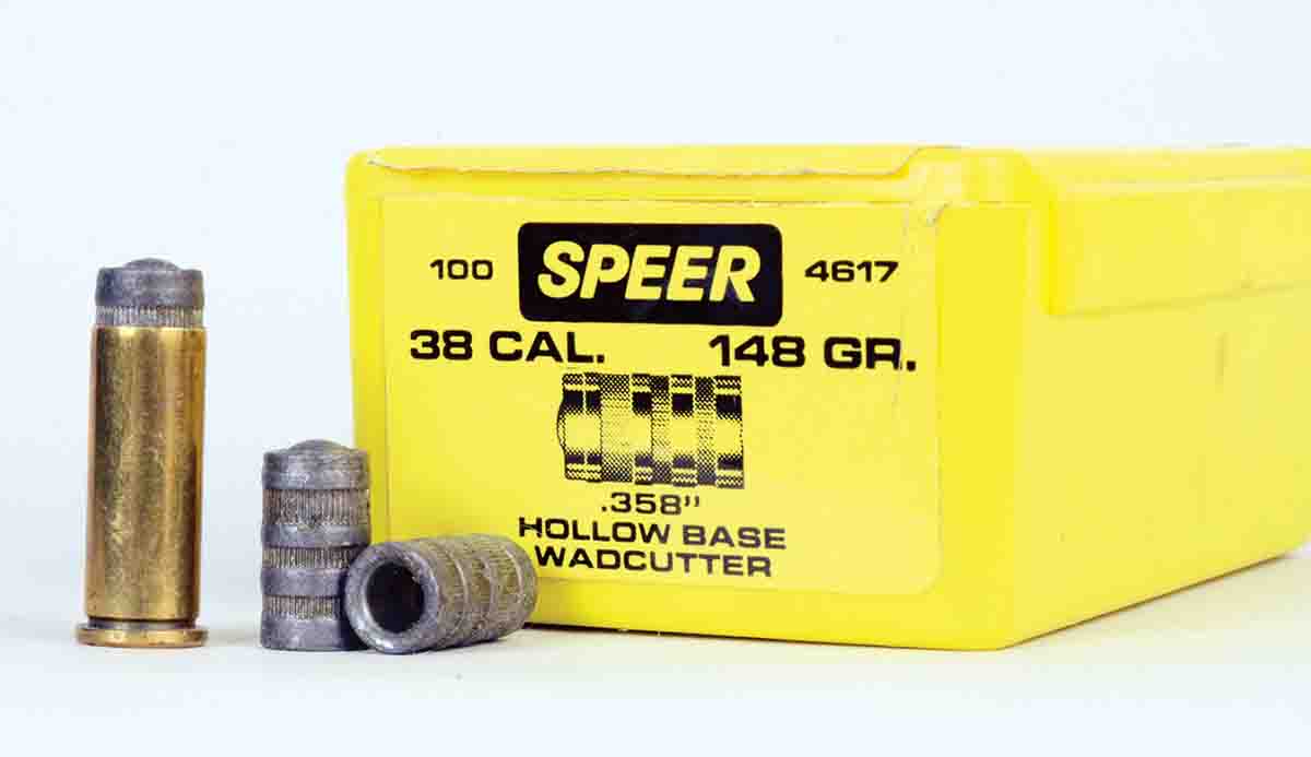 Speer’s 148-grain hollowbase wadcutters work perfectly in .38 Colt barrels.